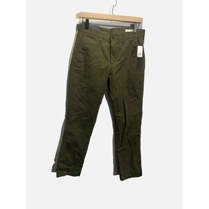 Gap Straight Chino Pants Womens 28x30 Olive Green Regenerative Cotton Casual